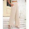 imageBTFBM Women High Waisted Wide Leg Pants Fall 2025 Business Casual Work Dress Pants Loose Office Palazzo Trousers PocketsBeige