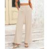 imageBTFBM Women High Waisted Wide Leg Pants Fall 2025 Business Casual Work Dress Pants Loose Office Palazzo Trousers PocketsBeige