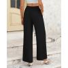 imageBTFBM Women High Waisted Wide Leg Pants Fall 2025 Business Casual Work Dress Pants Loose Office Palazzo Trousers PocketsBlack