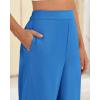 imageBTFBM Women High Waisted Wide Leg Pants Fall 2025 Business Casual Work Dress Pants Loose Office Palazzo Trousers PocketsBlue