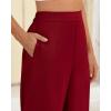 imageBTFBM Women High Waisted Wide Leg Pants Fall 2025 Business Casual Work Dress Pants Loose Office Palazzo Trousers PocketsBurgundy