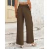 imageBTFBM Women High Waisted Wide Leg Pants Fall 2025 Business Casual Work Dress Pants Loose Office Palazzo Trousers PocketsCoffee