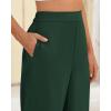 imageBTFBM Women High Waisted Wide Leg Pants Fall 2025 Business Casual Work Dress Pants Loose Office Palazzo Trousers PocketsDark Green