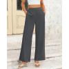 imageBTFBM Women High Waisted Wide Leg Pants Fall 2025 Business Casual Work Dress Pants Loose Office Palazzo Trousers PocketsDark Grey