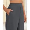 imageBTFBM Women High Waisted Wide Leg Pants Fall 2025 Business Casual Work Dress Pants Loose Office Palazzo Trousers PocketsDark Grey