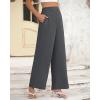 imageBTFBM Women High Waisted Wide Leg Pants Fall 2025 Business Casual Work Dress Pants Loose Office Palazzo Trousers PocketsDark Grey