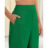 imageBTFBM Women High Waisted Wide Leg Pants Fall 2025 Business Casual Work Dress Pants Loose Office Palazzo Trousers PocketsGreen