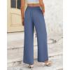 imageBTFBM Women High Waisted Wide Leg Pants Fall 2025 Business Casual Work Dress Pants Loose Office Palazzo Trousers PocketsGrey Blue