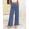 imageBTFBM Women High Waisted Wide Leg Pants Fall 2025 Business Casual Work Dress Pants Loose Office Palazzo Trousers PocketsGrey Blue