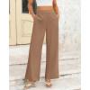 imageBTFBM Women High Waisted Wide Leg Pants Fall 2025 Business Casual Work Dress Pants Loose Office Palazzo Trousers PocketsKhaki