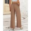 imageBTFBM Women High Waisted Wide Leg Pants Fall 2025 Business Casual Work Dress Pants Loose Office Palazzo Trousers PocketsKhaki