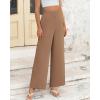 imageBTFBM Women High Waisted Wide Leg Pants Fall 2025 Business Casual Work Dress Pants Loose Office Palazzo Trousers PocketsKhaki