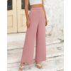 imageBTFBM Women High Waisted Wide Leg Pants Fall 2025 Business Casual Work Dress Pants Loose Office Palazzo Trousers PocketsPink