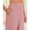 imageBTFBM Women High Waisted Wide Leg Pants Fall 2025 Business Casual Work Dress Pants Loose Office Palazzo Trousers PocketsPink