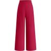 imageBTFBM Women High Waisted Wide Leg Pants Fall 2025 Business Casual Work Dress Pants Loose Office Palazzo Trousers PocketsRose Red