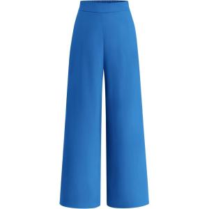 imageBTFBM Women High Waisted Wide Leg Pants Fall 2025 Business Casual Work Dress Pants Loose Office Palazzo Trousers PocketsBlue