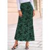 imageBTFBM Womens Floral Mesh Maxi Skirt Elastic High Waisted Boho Elegant Mermaid 2025 Summer Fall Long Skirts for WomenDark Green
