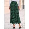 imageBTFBM Womens Floral Mesh Maxi Skirt Elastic High Waisted Boho Elegant Mermaid 2025 Summer Fall Long Skirts for WomenDark Green