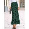 imageBTFBM Womens Floral Mesh Maxi Skirt Elastic High Waisted Boho Elegant Mermaid 2025 Summer Fall Long Skirts for WomenDark Green