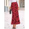 imageBTFBM Womens Floral Mesh Maxi Skirt Elastic High Waisted Boho Elegant Mermaid 2025 Summer Fall Long Skirts for WomenRed