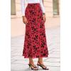 imageBTFBM Womens Floral Mesh Maxi Skirt Elastic High Waisted Boho Elegant Mermaid 2025 Summer Fall Long Skirts for WomenRed