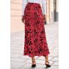 imageBTFBM Womens Floral Mesh Maxi Skirt Elastic High Waisted Boho Elegant Mermaid 2025 Summer Fall Long Skirts for WomenRed