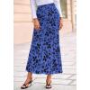 imageBTFBM Womens Floral Mesh Maxi Skirt Elastic High Waisted Boho Elegant Mermaid 2025 Summer Fall Long Skirts for WomenRoyal Blue