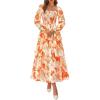 Floral Apricot Orange
