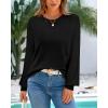 imageBTFBM Sweaters for Women 2025 Early Fall Fashion Crewneck Long Sleeve Ribbed Knit Oversized Pullover Casual Loose TopsBlack