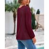 imageBTFBM Sweaters for Women 2025 Early Fall Fashion Crewneck Long Sleeve Ribbed Knit Oversized Pullover Casual Loose TopsBurgundy