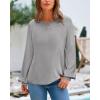 imageBTFBM Sweaters for Women 2025 Early Fall Fashion Crewneck Long Sleeve Ribbed Knit Oversized Pullover Casual Loose TopsGrey