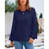 imageBTFBM Sweaters for Women 2025 Early Fall Fashion Crewneck Long Sleeve Ribbed Knit Oversized Pullover Casual Loose TopsNavy Blue