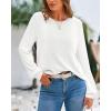 imageBTFBM Sweaters for Women 2025 Early Fall Fashion Crewneck Long Sleeve Ribbed Knit Oversized Pullover Casual Loose TopsWhite