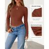 imageBTFBM Womens Long Sleeve T Shirts Fall Clothes 2025 Ribbed Slim Fit Y2K Boat Neck Casual Going Out Tops Workout OutfitsBrown