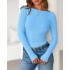 imageBTFBM Womens Long Sleeve T Shirts Fall Clothes 2025 Ribbed Slim Fit Y2K Boat Neck Casual Going Out Tops Workout OutfitsLight Blue