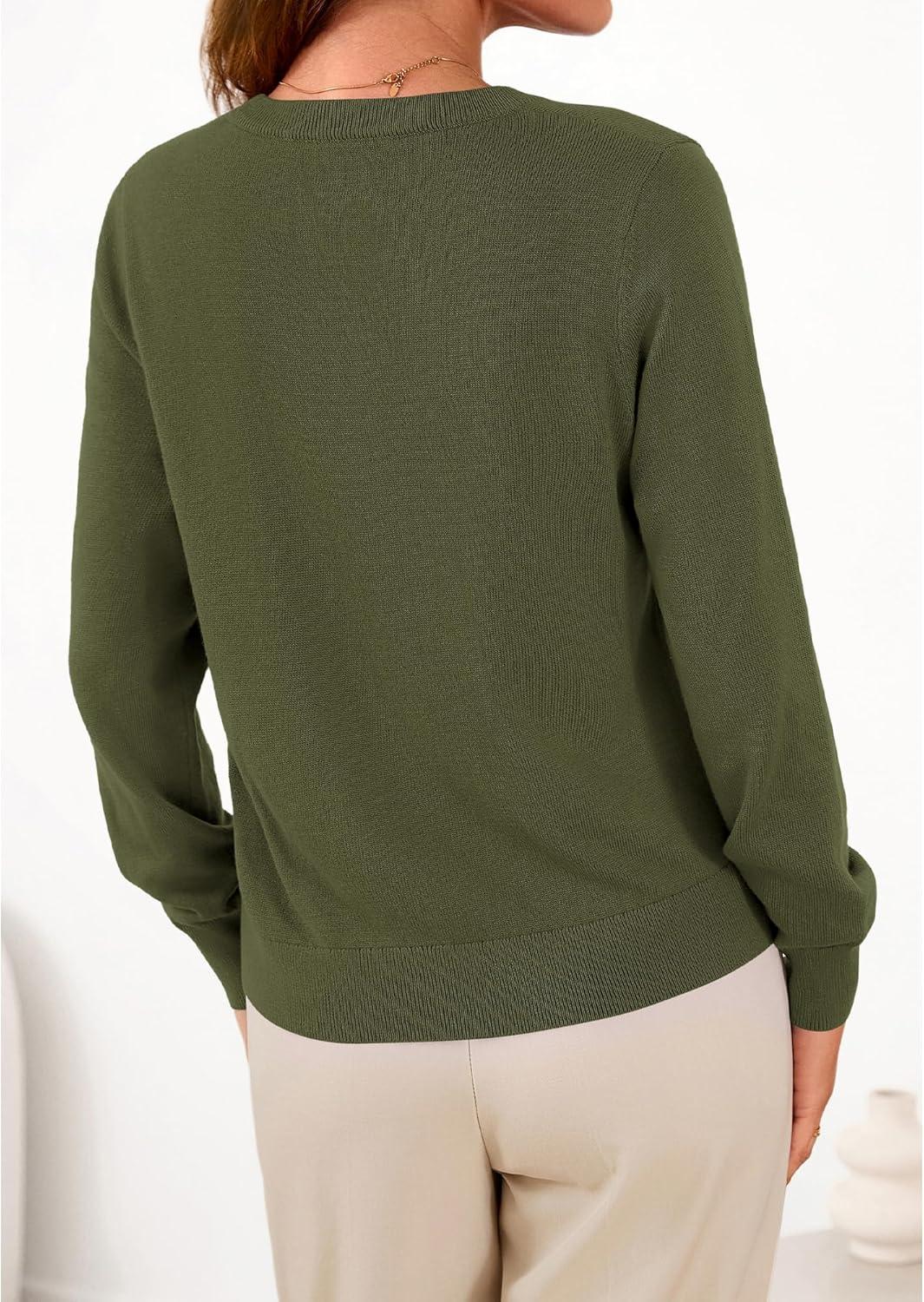 imageBTFBM Cardigan Sweaters for Women Cashmere Sweater Lightweight Button Down Casual Knit Shrugs Tops Early Fall FashionArmy Green