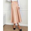 imageBTFBM 2025 Womens Summer Fall Long Satin Skirt Silk Elegant High Waist Cocktail Party Wedding Flowy ALine Midi SkirtsChampagne