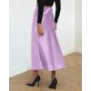 imageBTFBM 2025 Womens Summer Fall Long Satin Skirt Silk Elegant High Waist Cocktail Party Wedding Flowy ALine Midi SkirtsPurple