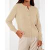 imageBTFBM Cardigan Sweaters for Women Cashmere Sweater Lightweight Button Down Casual Knit Shrugs Tops Early Fall FashionApricot