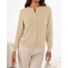 imageBTFBM Cardigan Sweaters for Women Cashmere Sweater Lightweight Button Down Casual Knit Shrugs Tops Early Fall FashionApricot