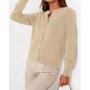imageBTFBM Cardigan Sweaters for Women Cashmere Sweater Lightweight Button Down Casual Knit Shrugs Tops Early Fall FashionApricot