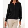 imageBTFBM Cardigan Sweaters for Women Cashmere Sweater Lightweight Button Down Casual Knit Shrugs Tops Early Fall FashionBlack