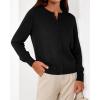 imageBTFBM Cardigan Sweaters for Women Cashmere Sweater Lightweight Button Down Casual Knit Shrugs Tops Early Fall FashionBlack