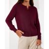 imageBTFBM Cardigan Sweaters for Women Cashmere Sweater Lightweight Button Down Casual Knit Shrugs Tops Early Fall FashionBurgundy