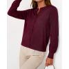 imageBTFBM Cardigan Sweaters for Women Cashmere Sweater Lightweight Button Down Casual Knit Shrugs Tops Early Fall FashionBurgundy