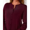 imageBTFBM Cardigan Sweaters for Women Cashmere Sweater Lightweight Button Down Casual Knit Shrugs Tops Early Fall FashionBurgundy