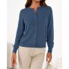 imageBTFBM Cardigan Sweaters for Women Cashmere Sweater Lightweight Button Down Casual Knit Shrugs Tops Early Fall FashionDark Blue