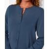 imageBTFBM Cardigan Sweaters for Women Cashmere Sweater Lightweight Button Down Casual Knit Shrugs Tops Early Fall FashionDark Blue