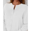 imageBTFBM Cardigan Sweaters for Women Cashmere Sweater Lightweight Button Down Casual Knit Shrugs Tops Early Fall FashionWhite