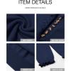 imageBTFBM Womens Sweaters Fall Winter Clothes 2025 Long Sleeve Button Down Ruffle Crew Neck Casual Knitted Pullover TopsBright Blue